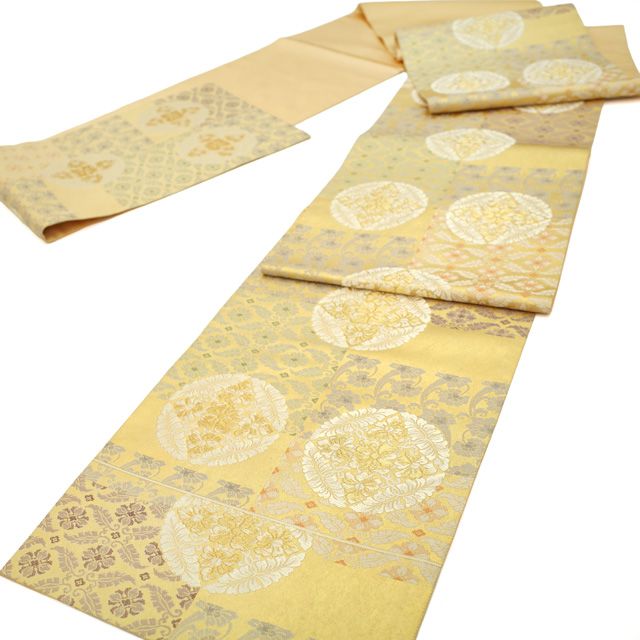 中古】 袋帯 正絹 リサイクル フォーマル 京都 西陣 慶祥 本金箔 伝統