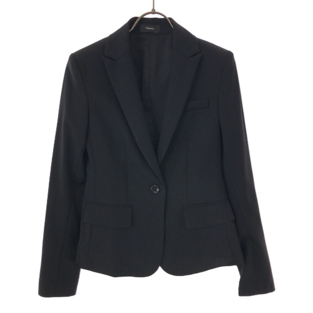 セオリー 長袖 テーラードジャケット 0 ブラック Theory レディース