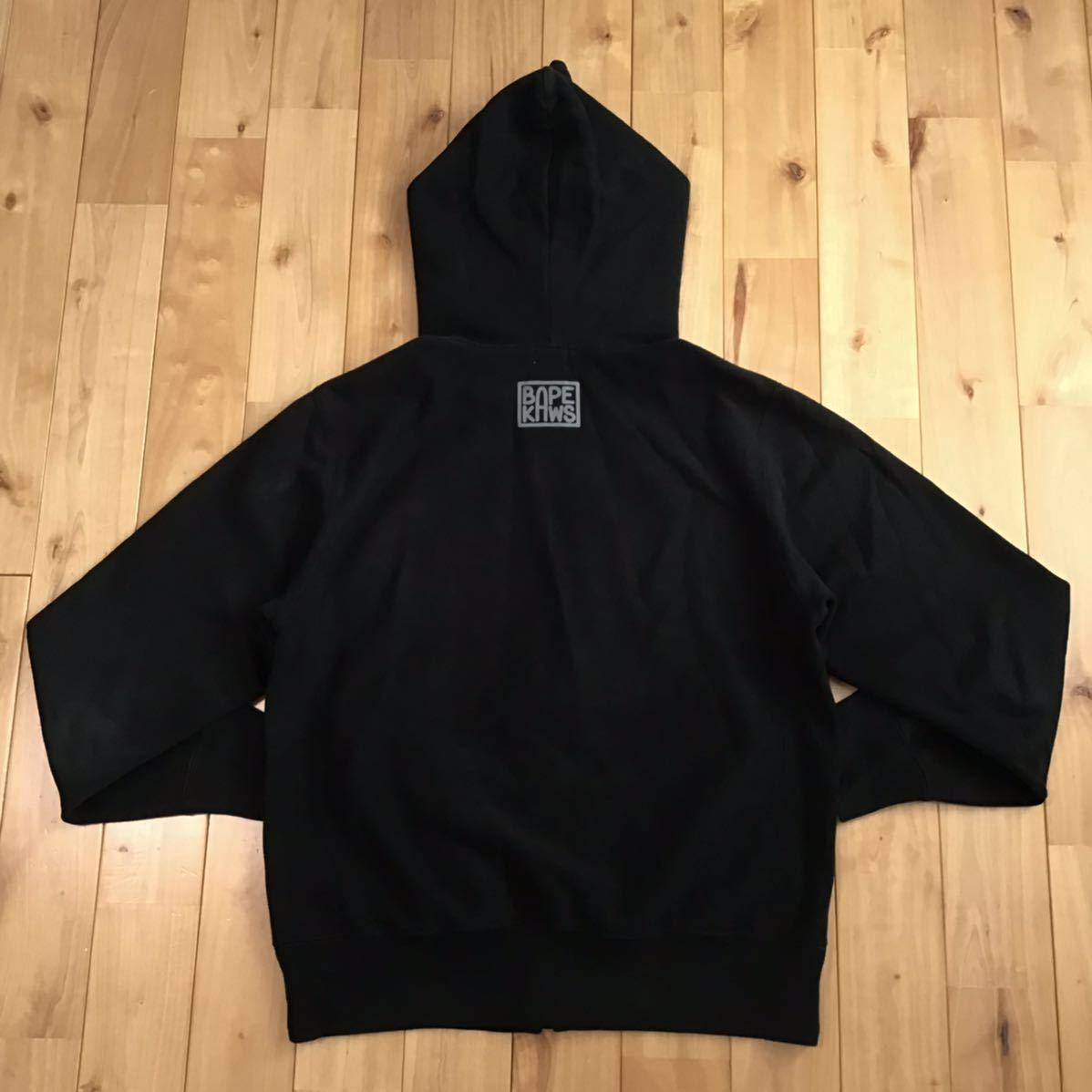 KAWS × BAPE ape head フルジップ パーカー Sサイズ black a bathing