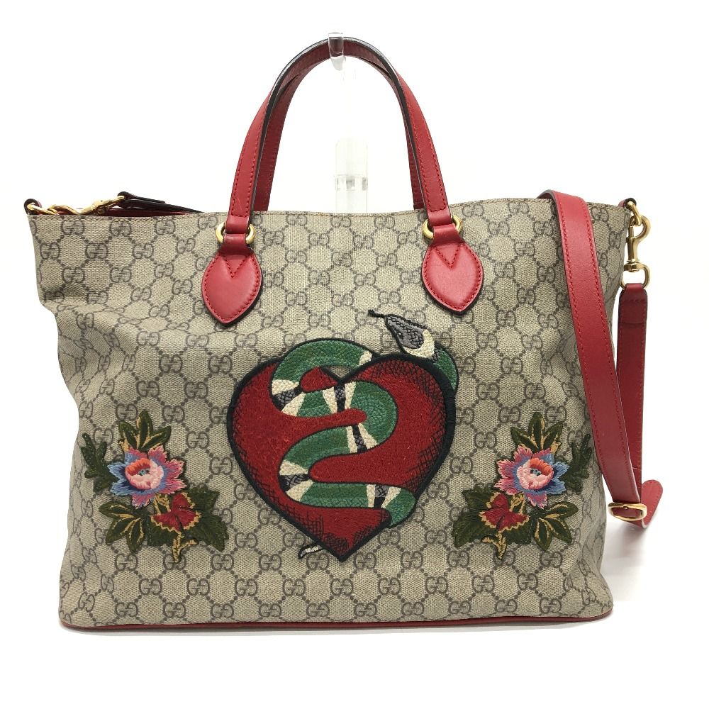 GUCCI グッチ トートバッグ ハート スネーク 蛇 433705 GGスプリーム