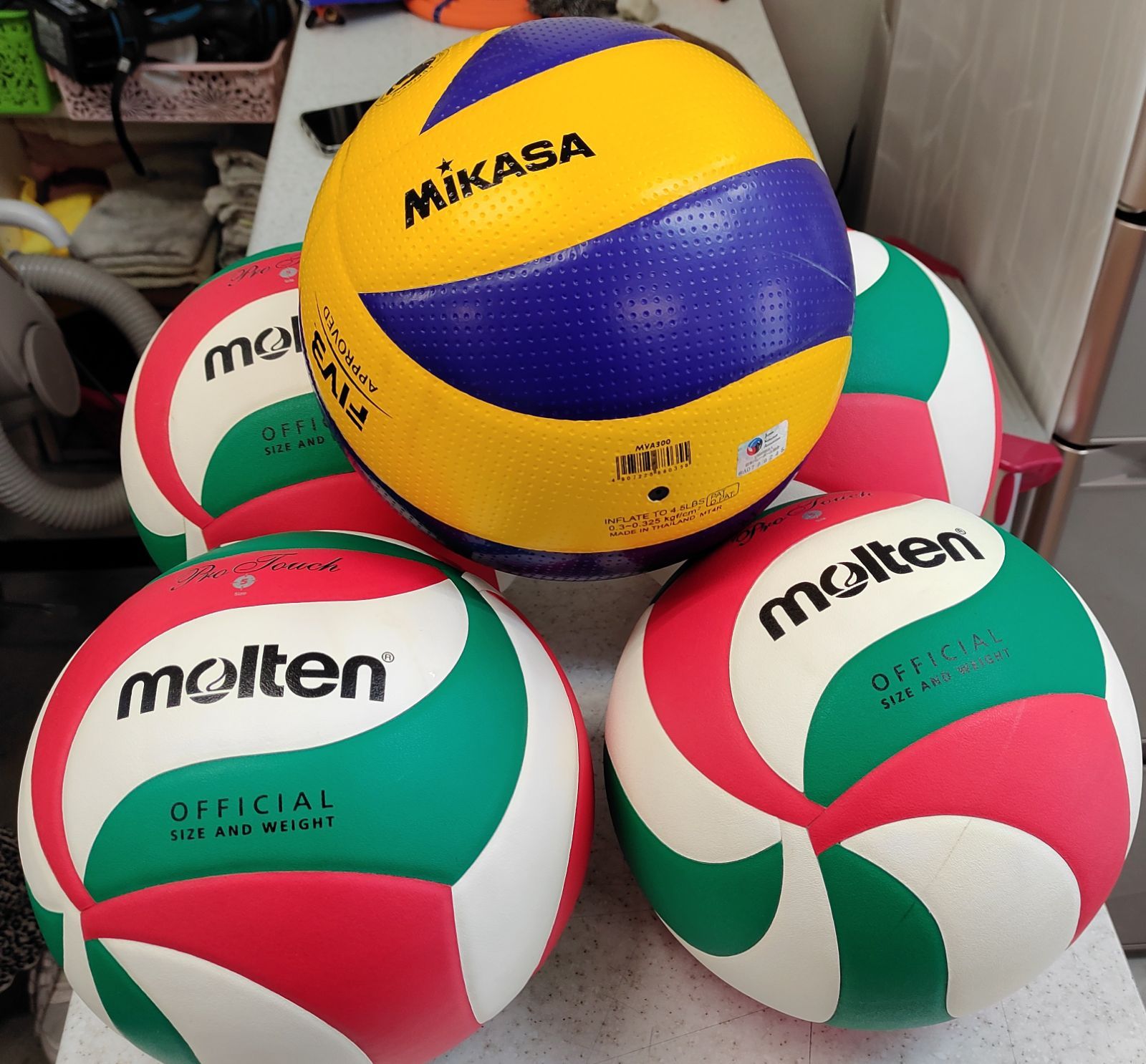 ☆molten モルテン MIKASA ミカサ バレーボール 5個 セット まとめ売り