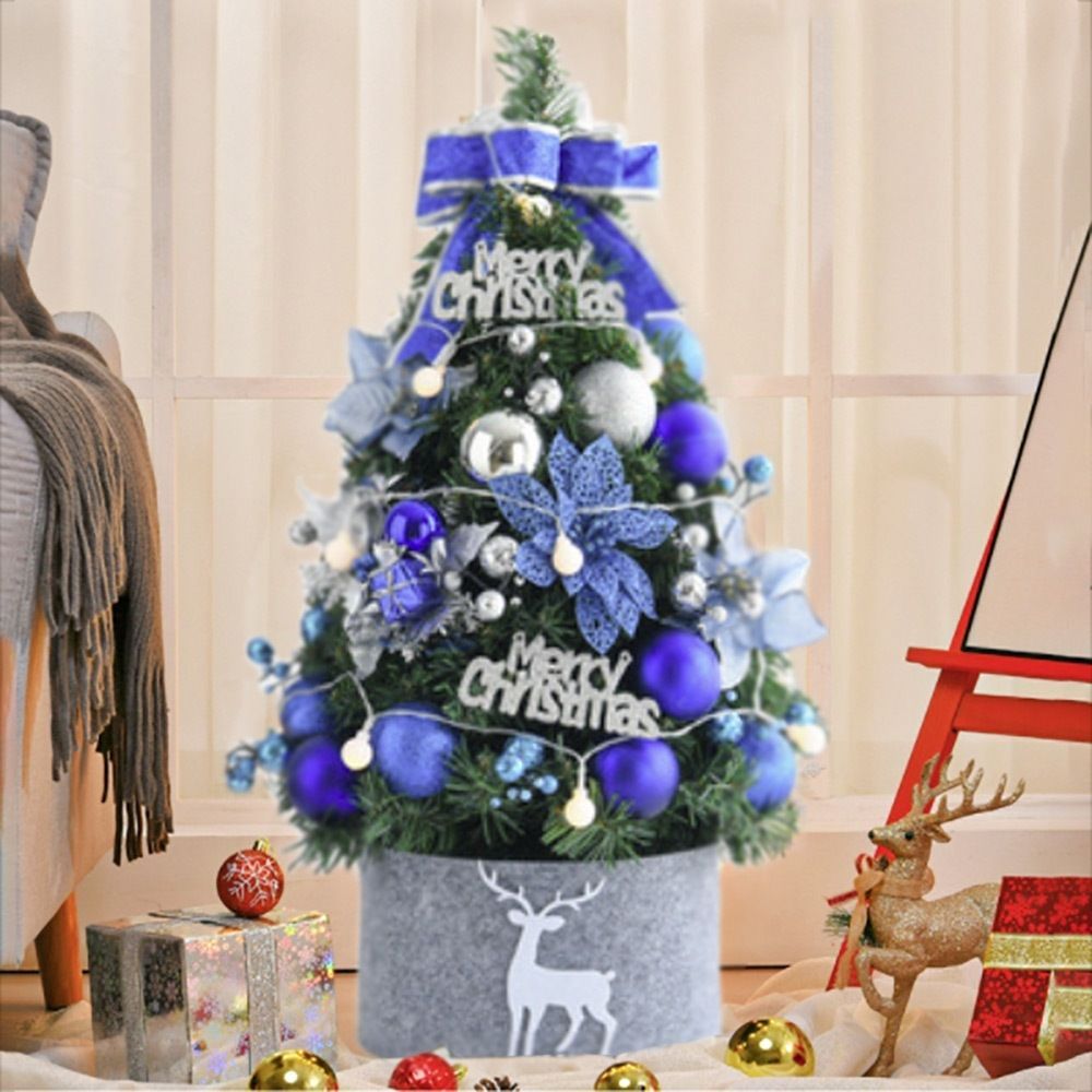 在庫限り】クリスマスツリー ブルー オーナメント付き ツリー 60cm