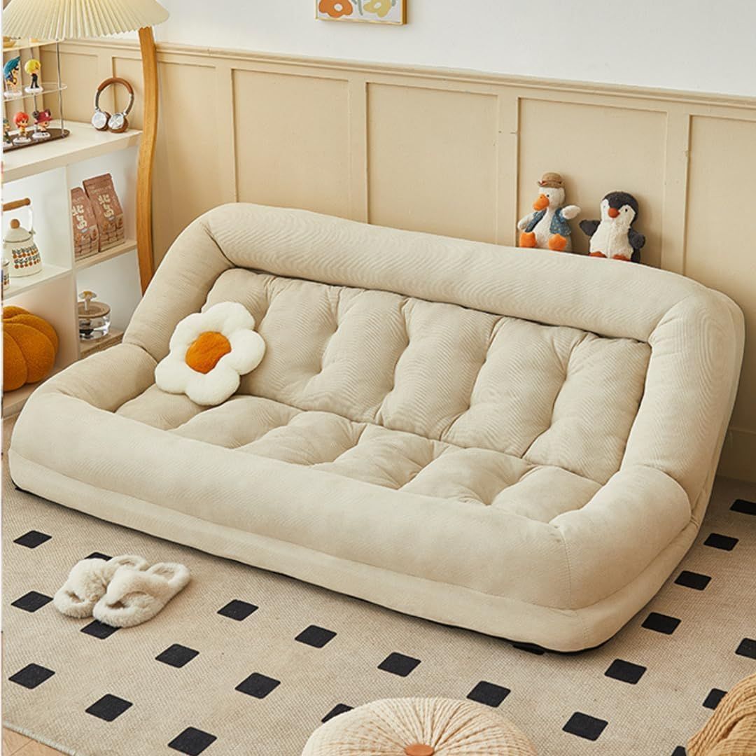 ニトリ 2Pソファ LD1 DR/BE 幅130.8cm] リビングダイニングソファLD1