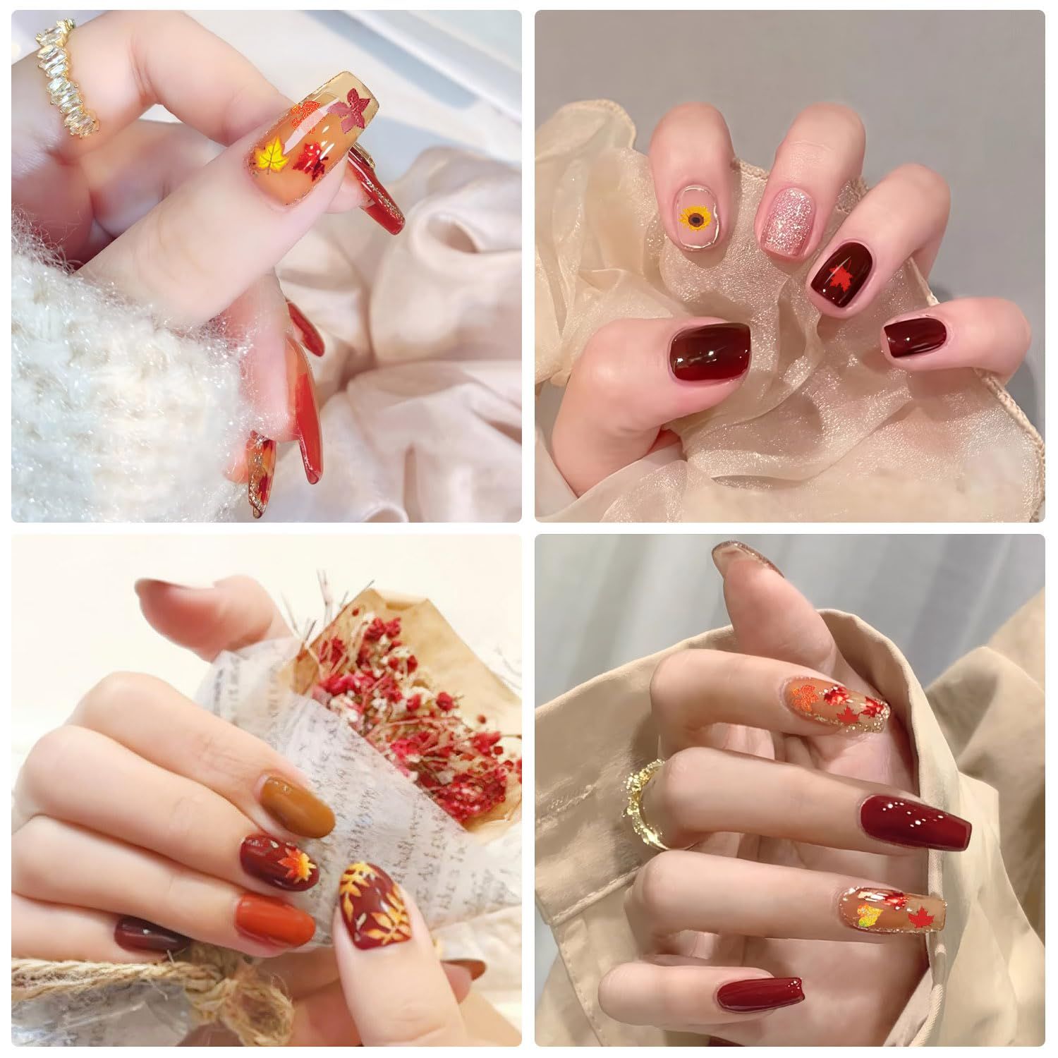 数量限定】秋期 秋冬 モミジ ネイルパーツ 落ち葉 もみじ リーフ 紅葉