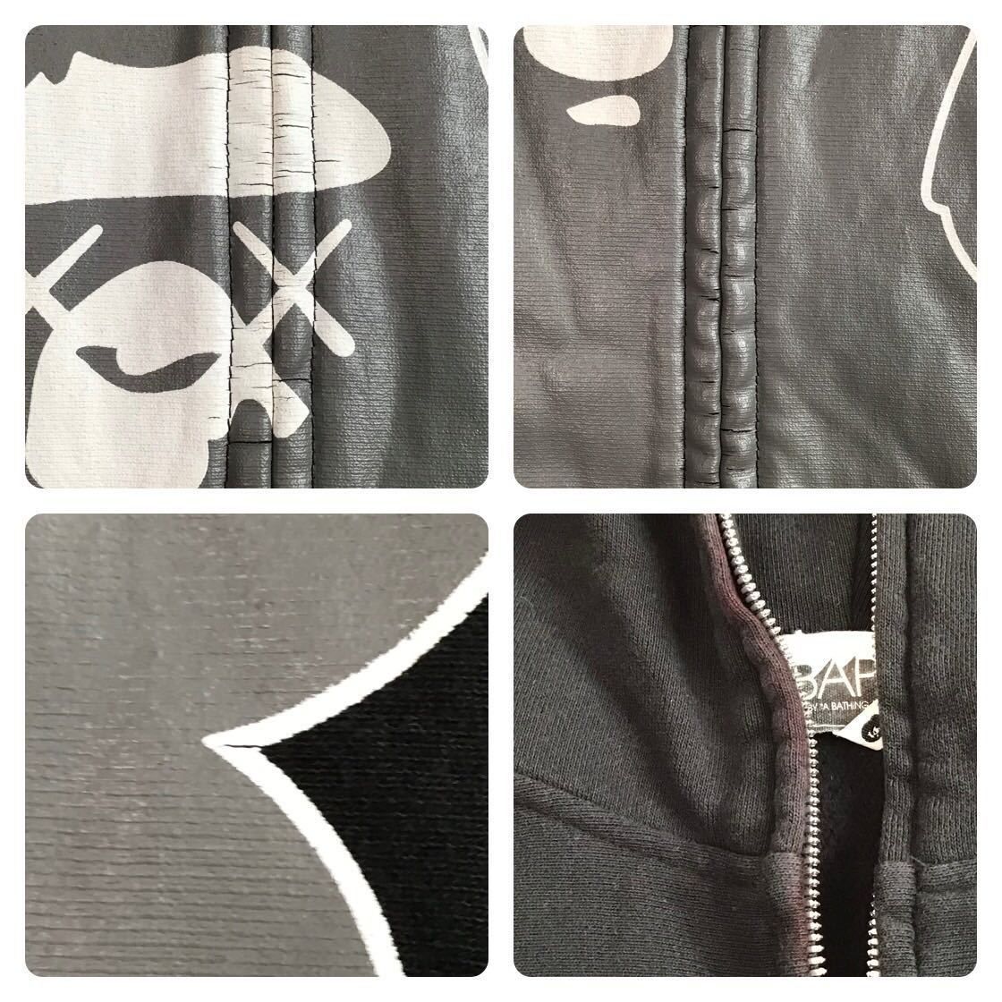 KAWS × BAPE ape head フルジップ パーカー Sサイズ black a bathing