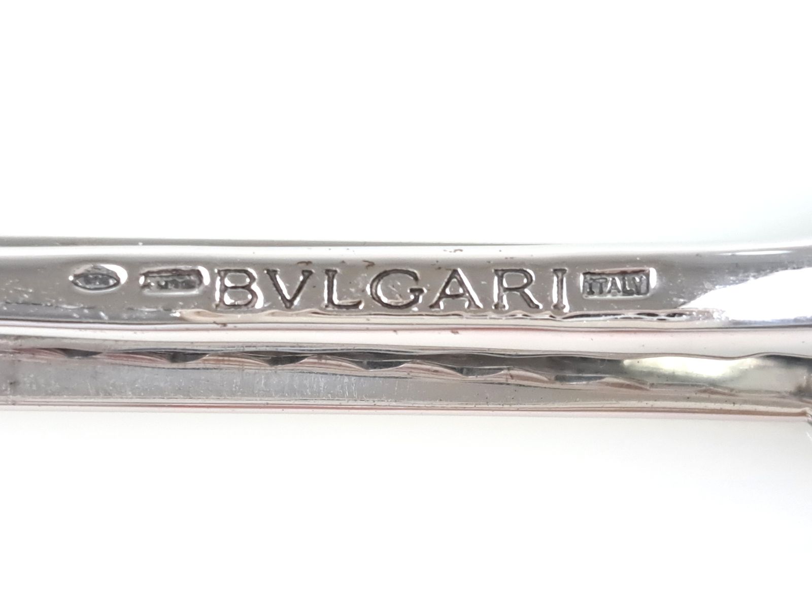 ブルガリ BVLGARI オニキス ネクタイピン ブラック×シルバー シルバー