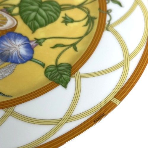 新品同様】HERMES エルメス シエスタ プレート 22.5cm 陶器 オレンジ