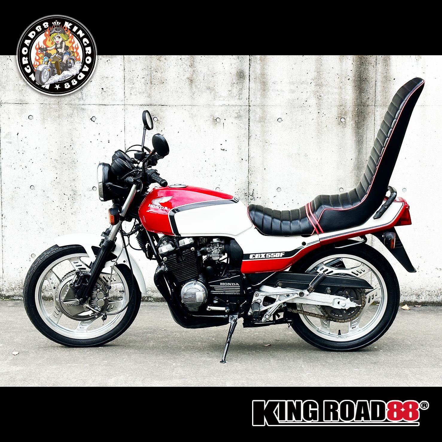 ホンダ CBX400F・CBX550F NC07 KingRoad88 艶消しブラック パイピング