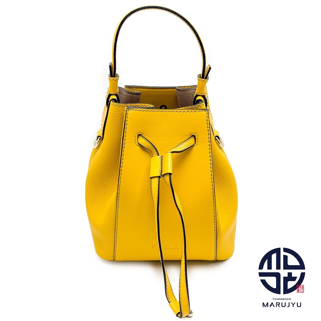 FURLA フルラ 黄色 イエロー ミアステラ バケットバッグ ハンドバッグ