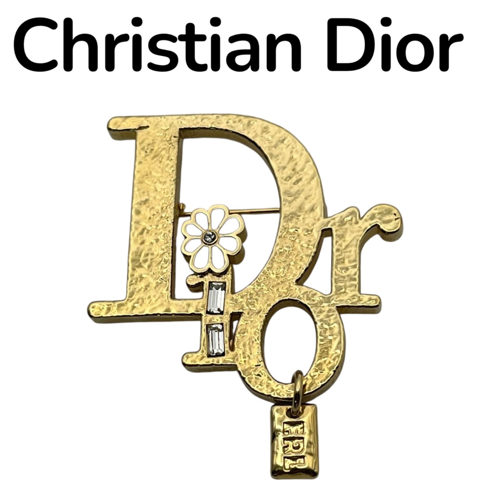 クリスチャンディオールChristian Dior ブローチ ゴールドカラー