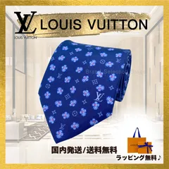 LOUIS VUITTON ヴィヴィエンヌ ネクタイ ブルー 花柄 希少 箱付き