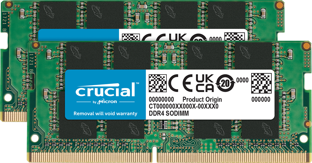 Crucial 32GB Kit (16GBx2) DDR4-2666 SODIMM | CT2K16G4SFRA266