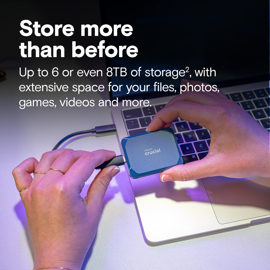 Crucial X10 6TB Portable SSD | CT6000X10SSD9 | crucial.com