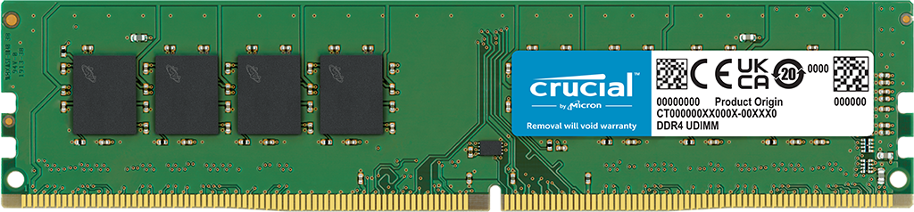 Crucial 8GB DDR4-3200 UDIMM | CT8G4DFRA32A | Crucial JP