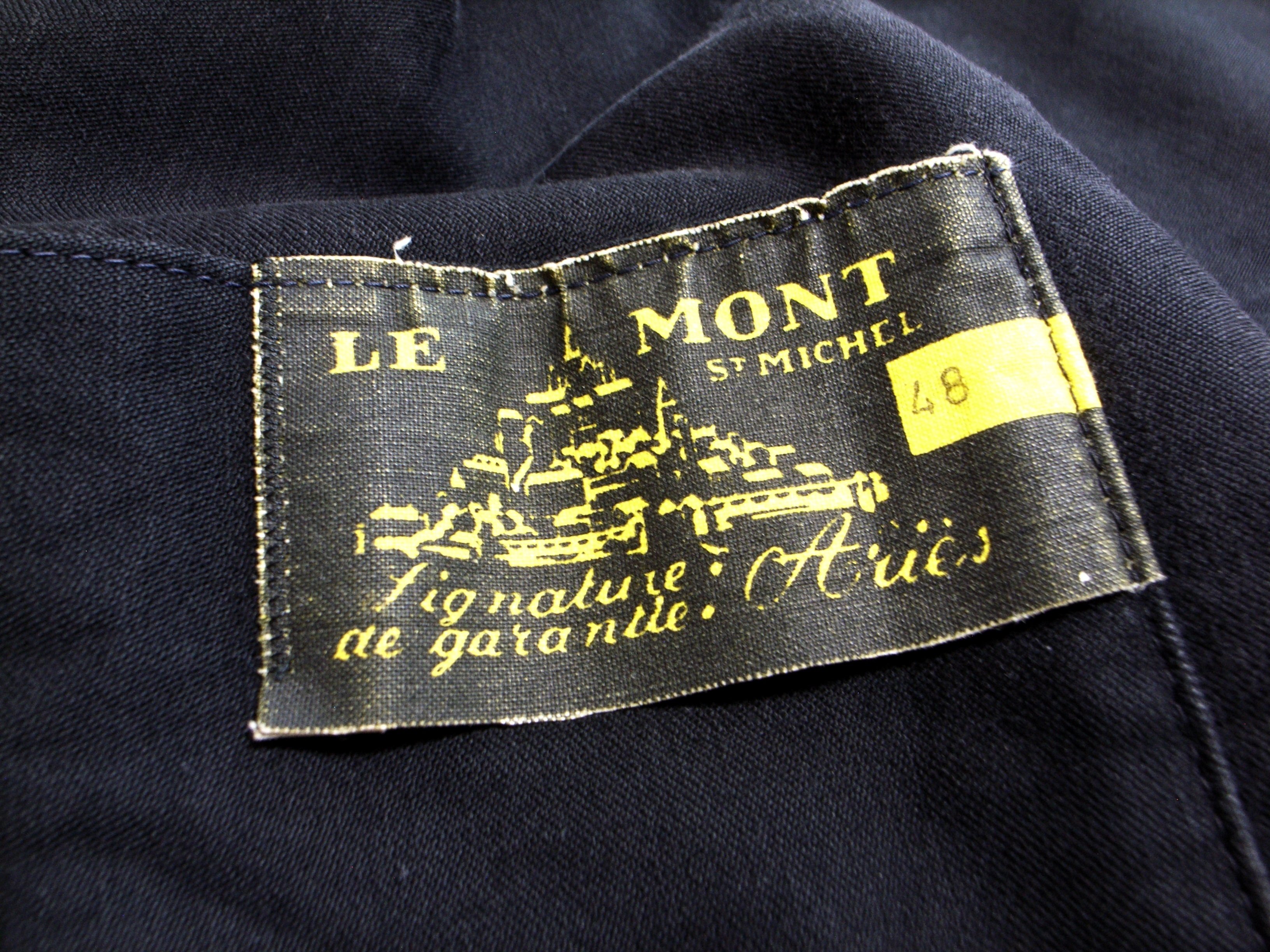 王道のモールスキンの古着 | 50s LE MONT ST MICHEL BLACK MOLESKIN