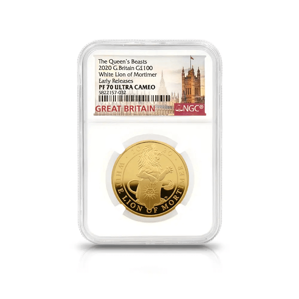 ホワイトライオンオブモーティマー 2oz 銀貨 2020年 2020 Queens