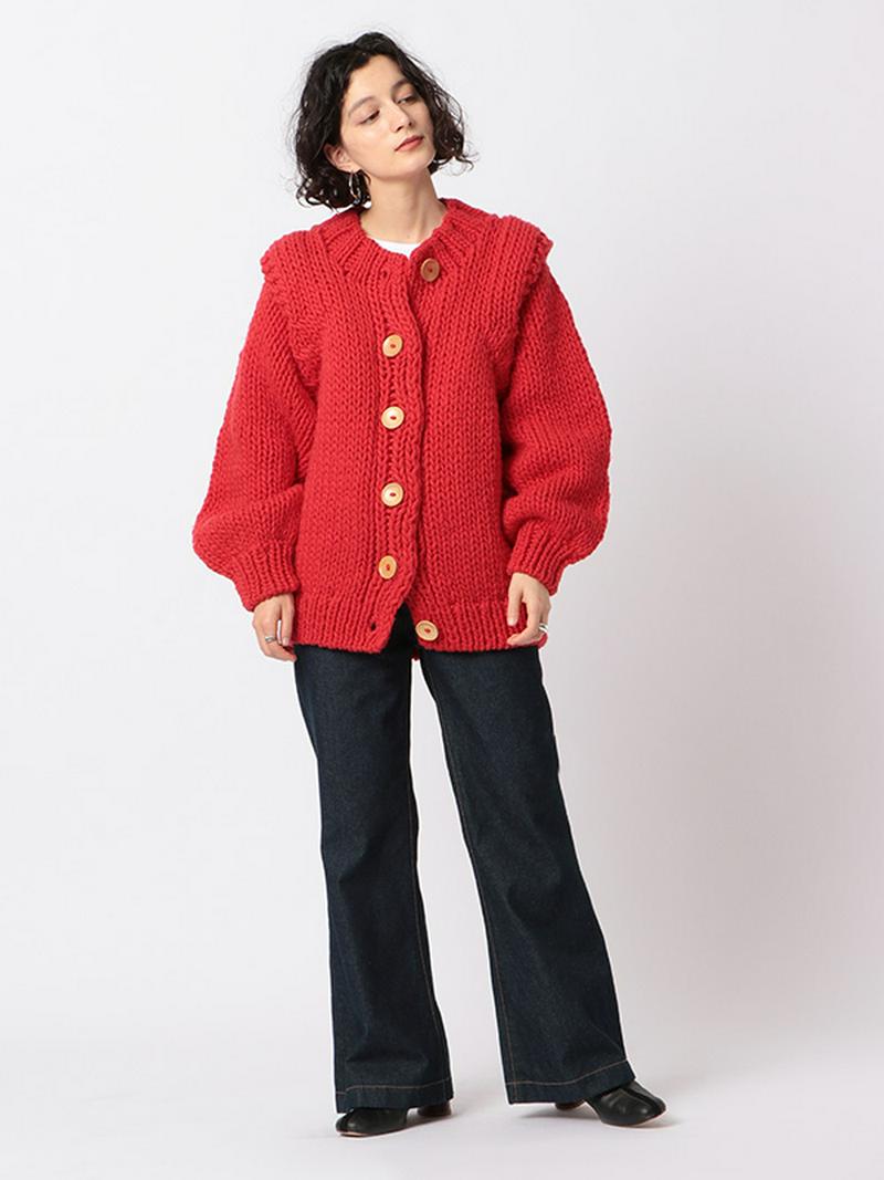 ETRE TOKYO(エトレトウキョウ)の「ショルダータックハンドニットカーデ