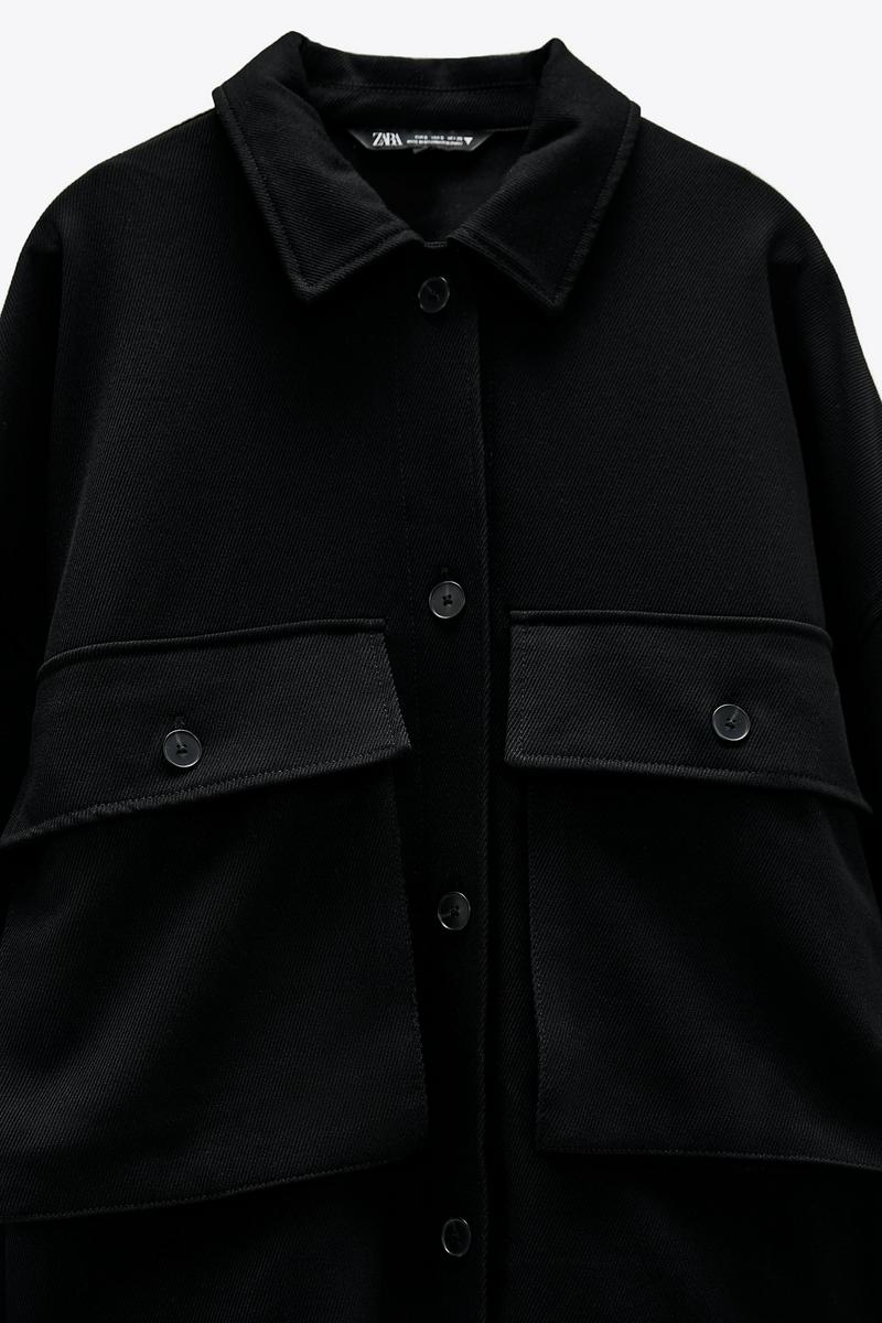 ZARA(ザラ)の「ポケット付きシャツジャケット」 - PARTE