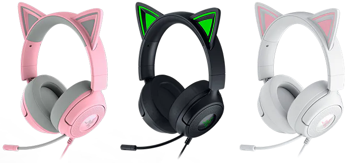 Lightweight Kitty Ear Gaming Headset: Kraken Kitty V3 X | Razer 日本