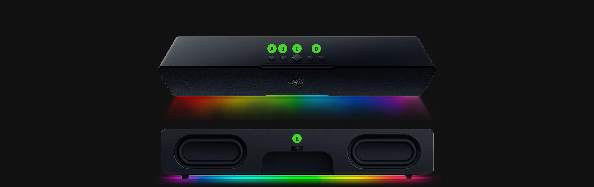 コンパクトな USB Type-C PC サウンドバー – Razer Leviathan V2 X