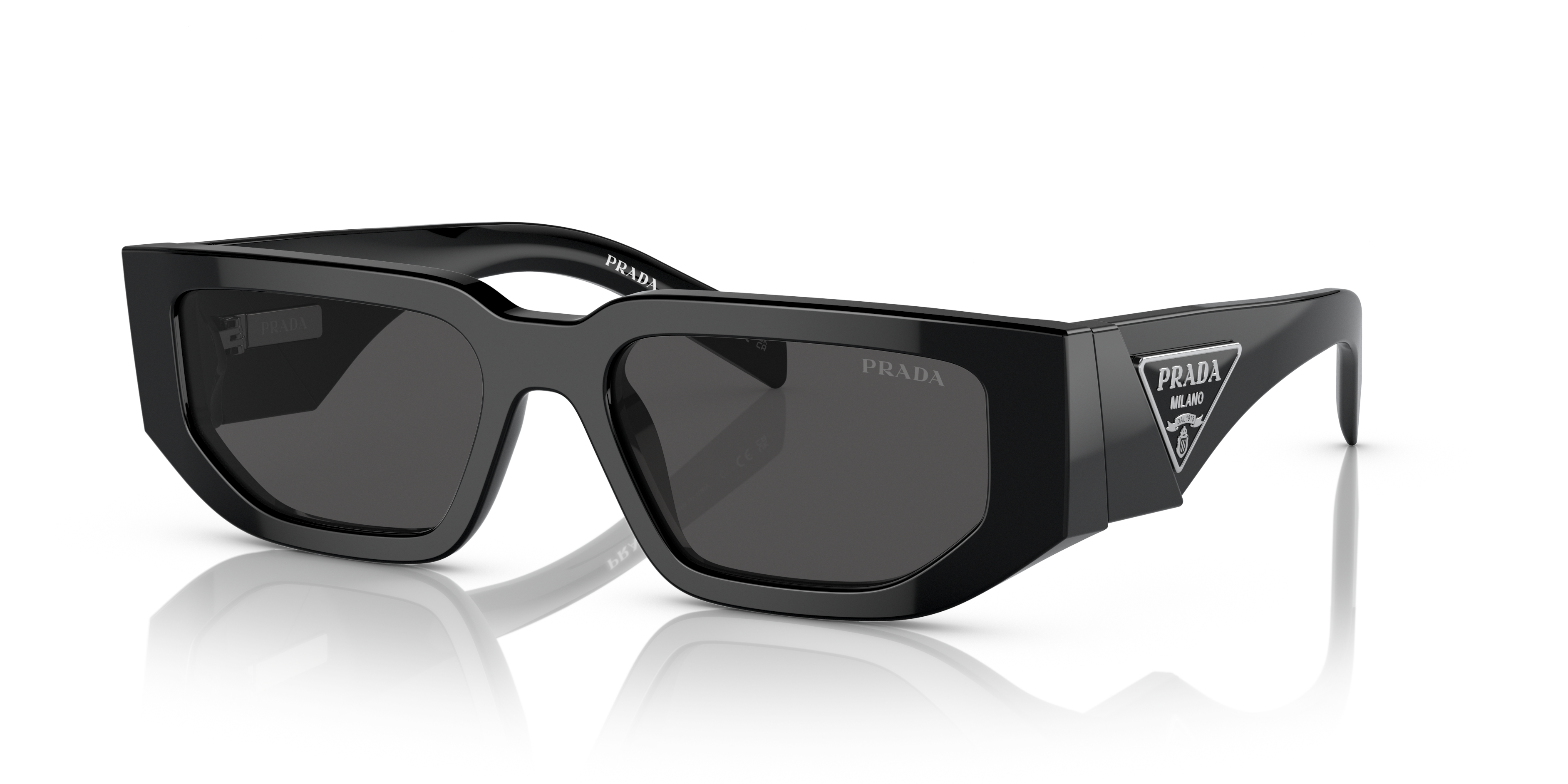 Prada PR 09ZS M (54 - 18) with Grey lenses and Black frame