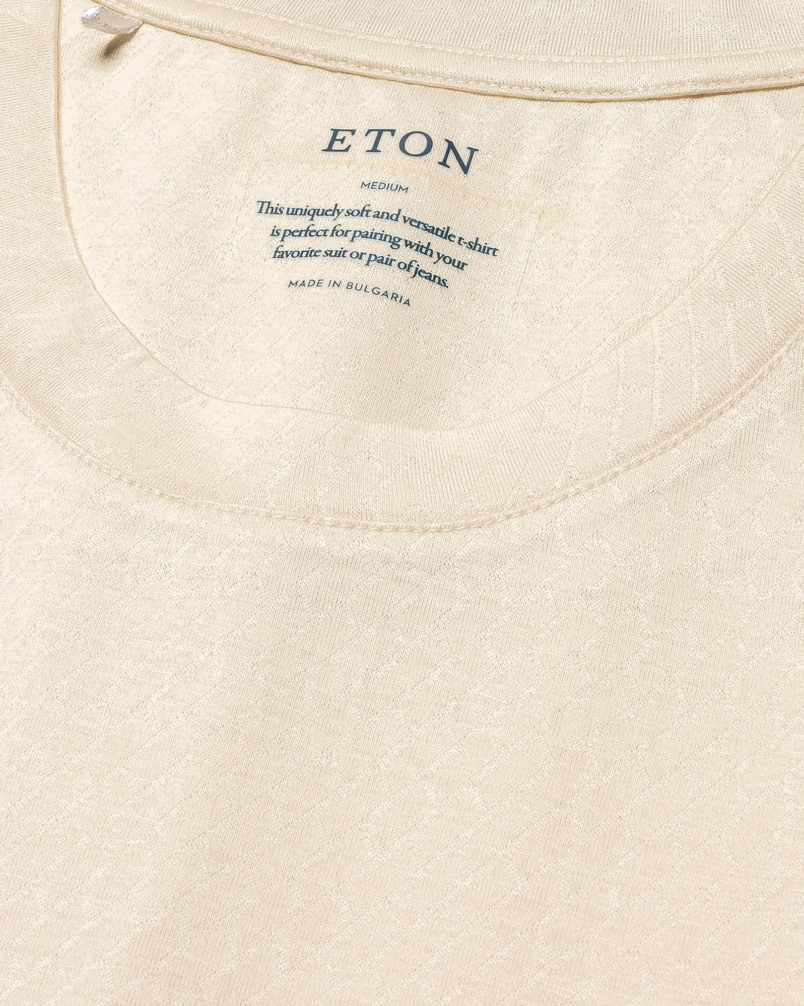 Light Brown Striped Filo di Scozia T-Shirt - Eton