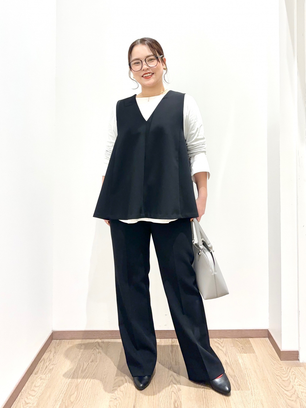 トリアセブレンドダブルジャケット、トリアセブレンドテーパードパンツ