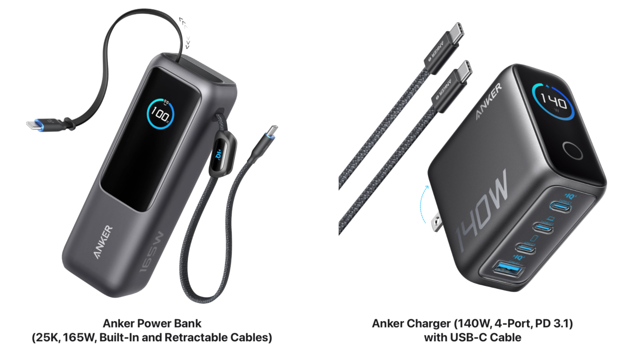 米Anker、各ポートからの出力や温度が分かるスマートディスプレイを