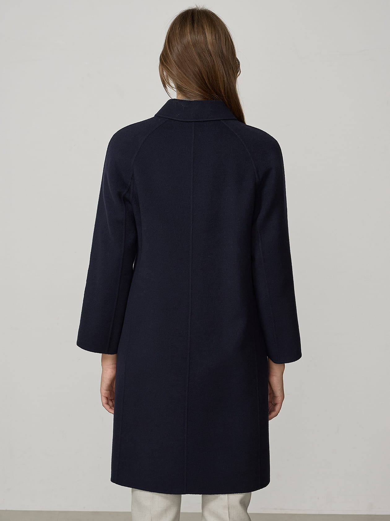 ダブルフェイス ステンカラーコート