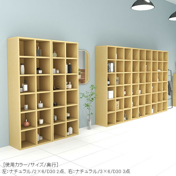 文庫本棚 法人向け家具｜H-001 3×3/D25 木目｜0000a55714 - オーダー