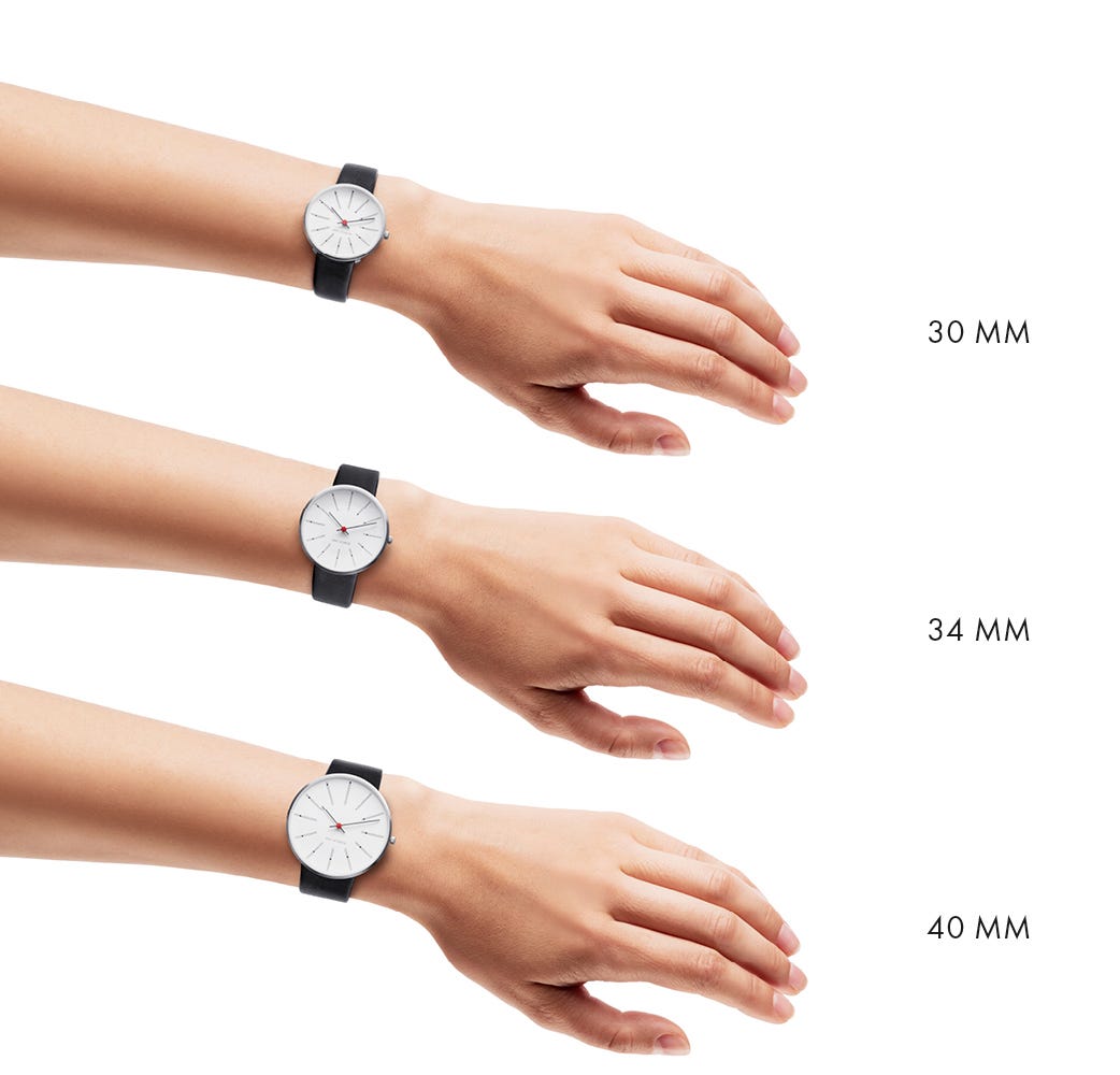 Bankers 30 mm White Dial Brushed Steel Bezel - Arne Jacobsen Watches