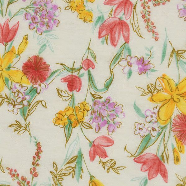 mila schon】ニットキルトプリント 花柄 ビックダイヤキルト 上下