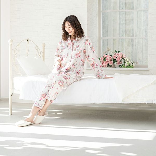mila schon】ミラ・ショーン サテン 花柄プリントレディース パジャマ