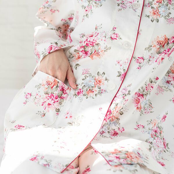 mila schon】ミラ・ショーン サテン 花柄プリントレディース パジャマ