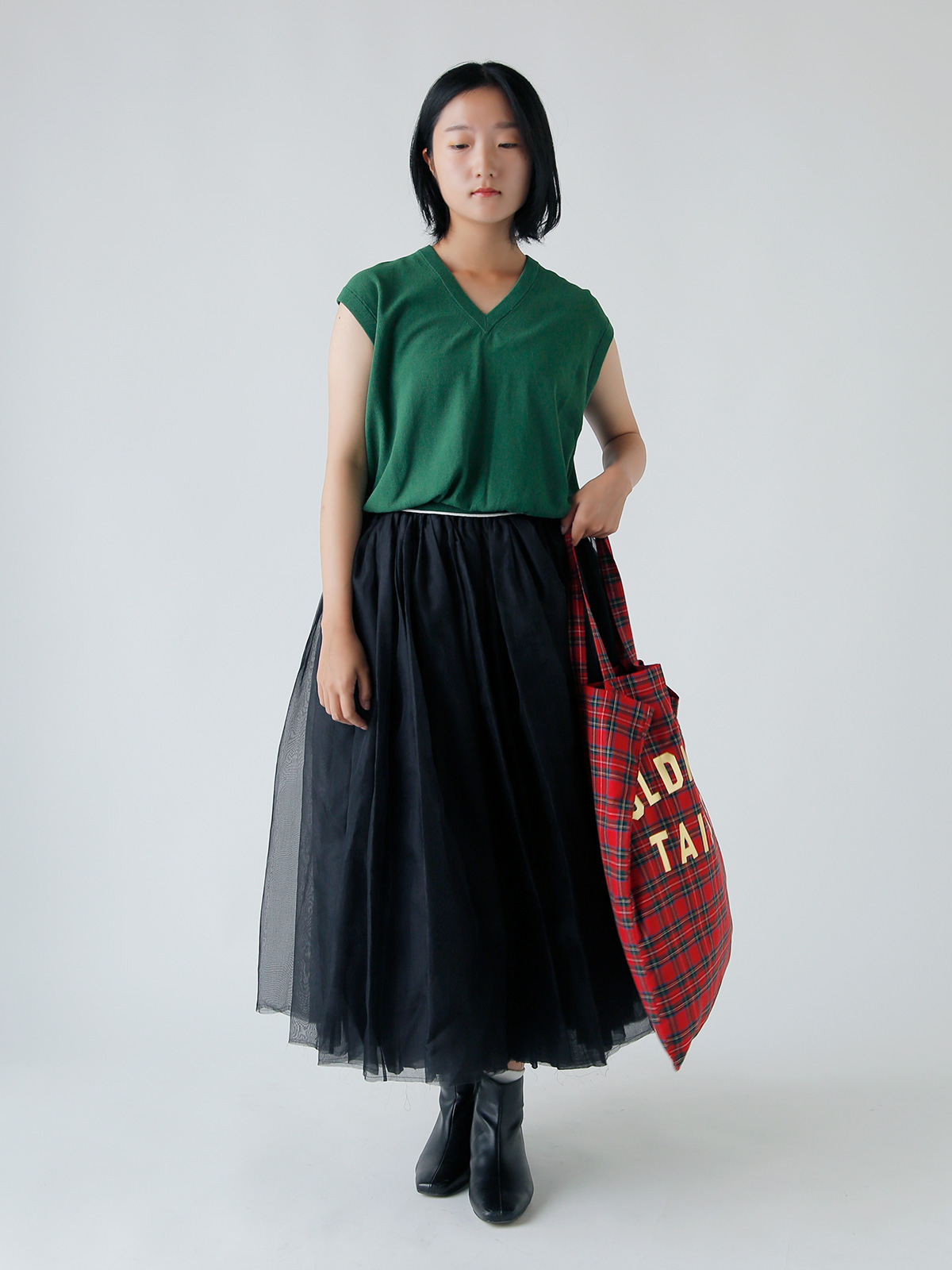 R & D.M.Co- オールドマンズテーラー シルク オーガンジー ギャザー