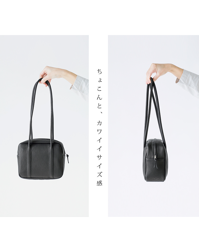 Aeta アエタ ディアレザー スクエア ボストン ロング ハンドル バッグ