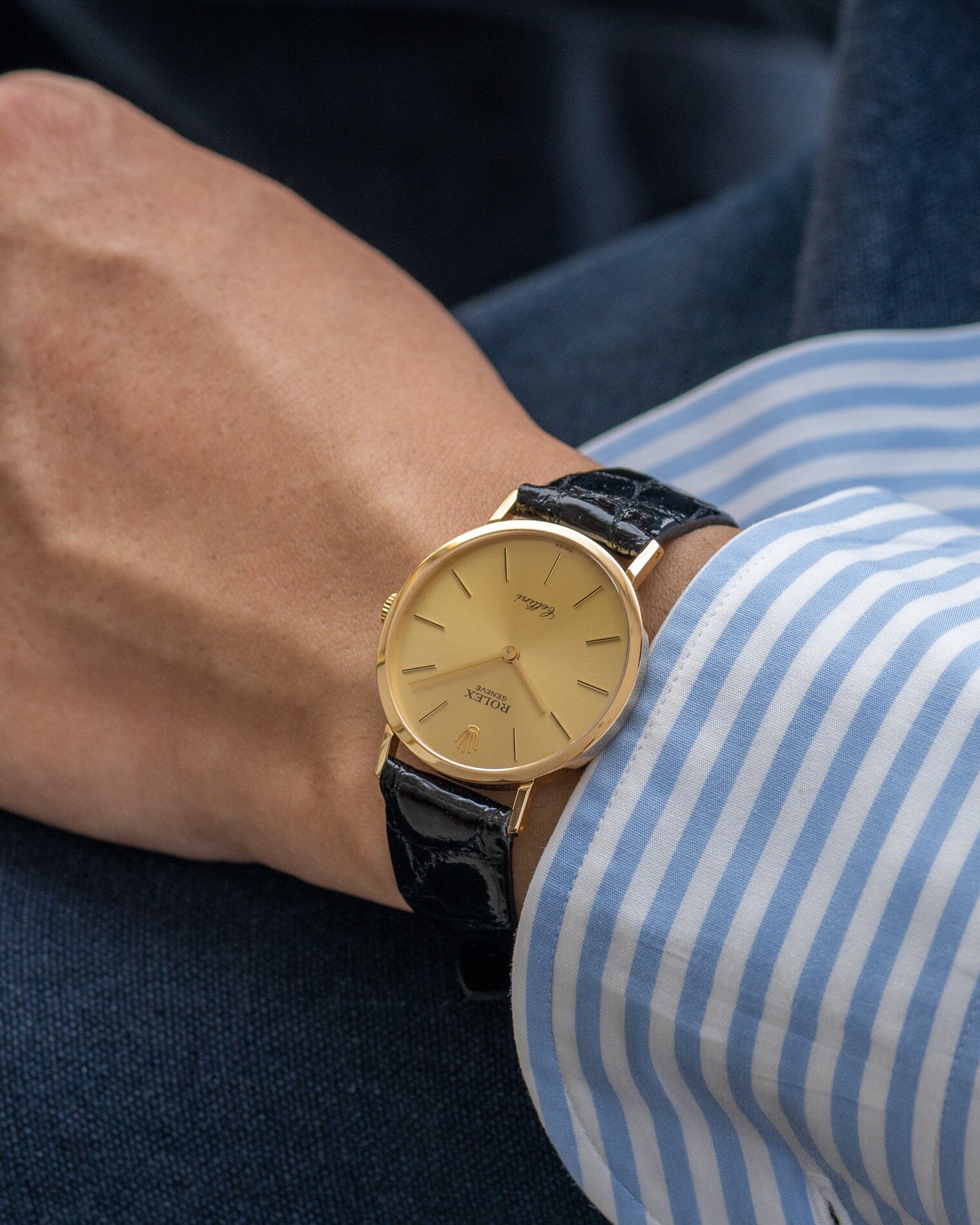 ロレックス チェリーニ 4112 YG シャンパンダイアル 国際サービス