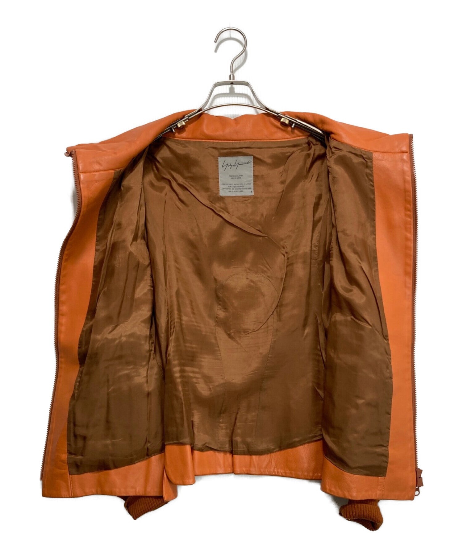 Pre-owned] YOHJI YAMAMOTO Lamb leather jacket with side opening FN
