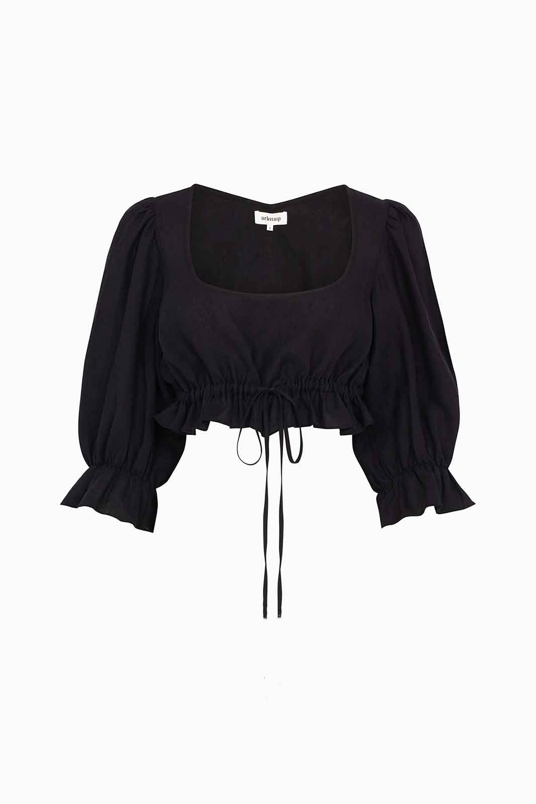 arkitaip - The Carla Puffed Sleeves Blouse in Black | arkitaip