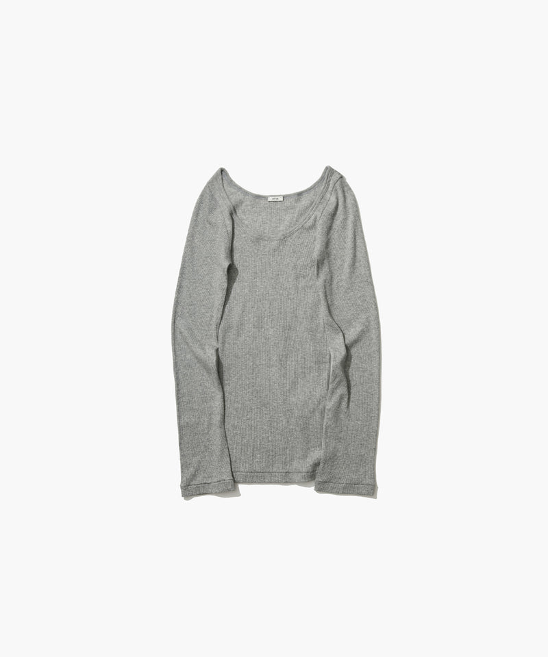 COMPACT RIB | LONG SLEEVE T-SHIRT – ATON | エイトン