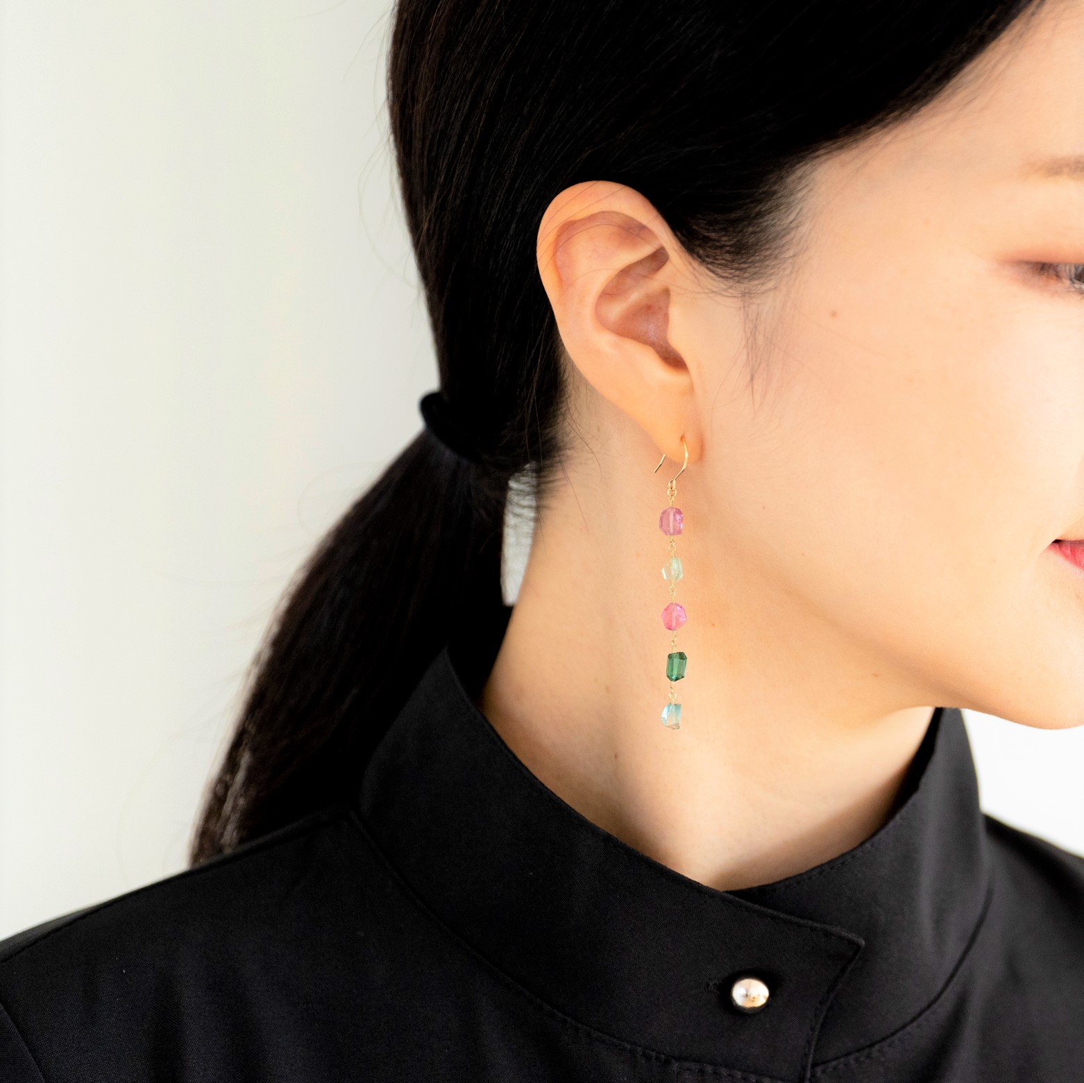 マルチカラートルマリンピアス | atelier045