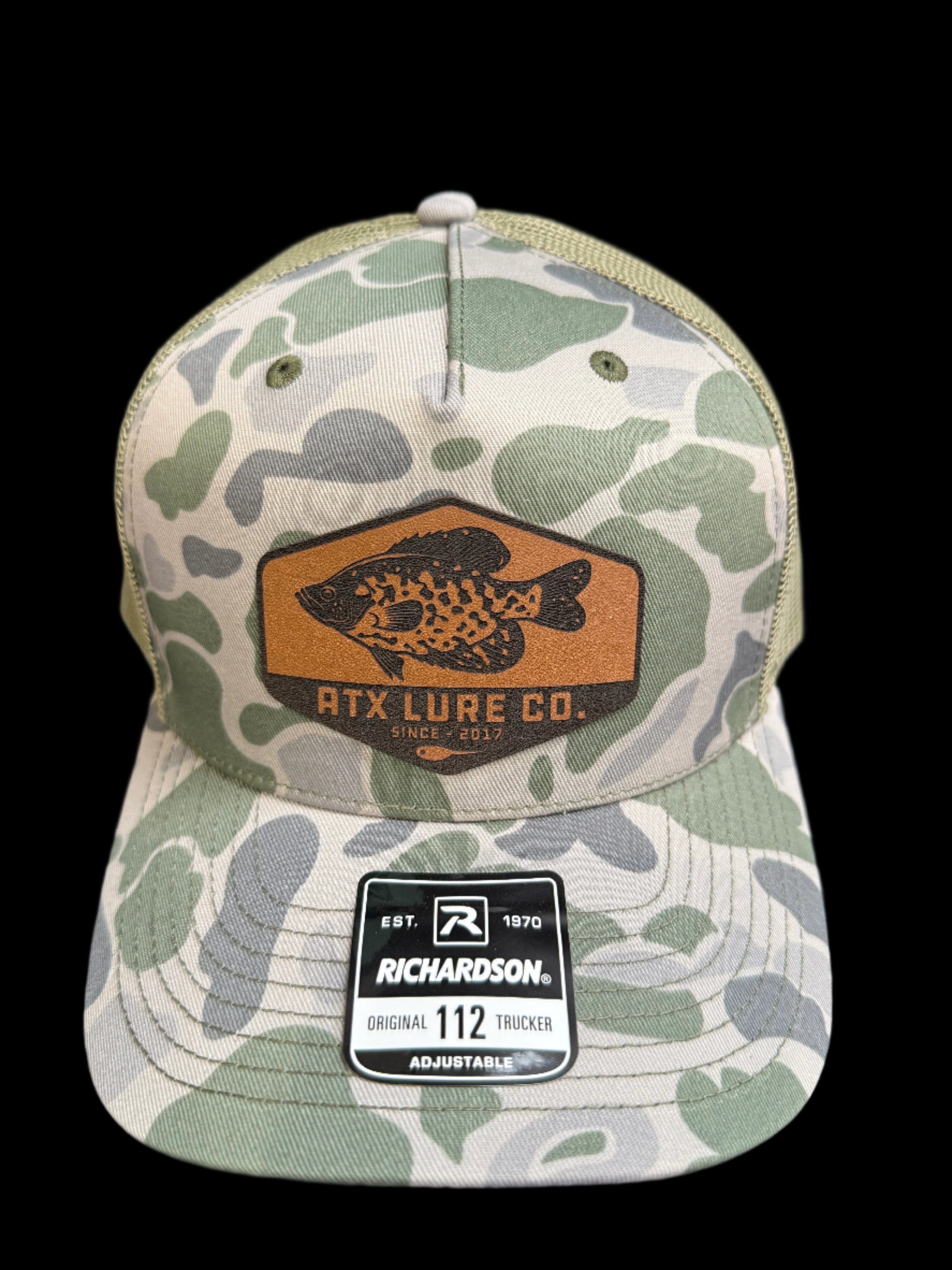 Leather Crappie Patch Hat – ATX Lure Company