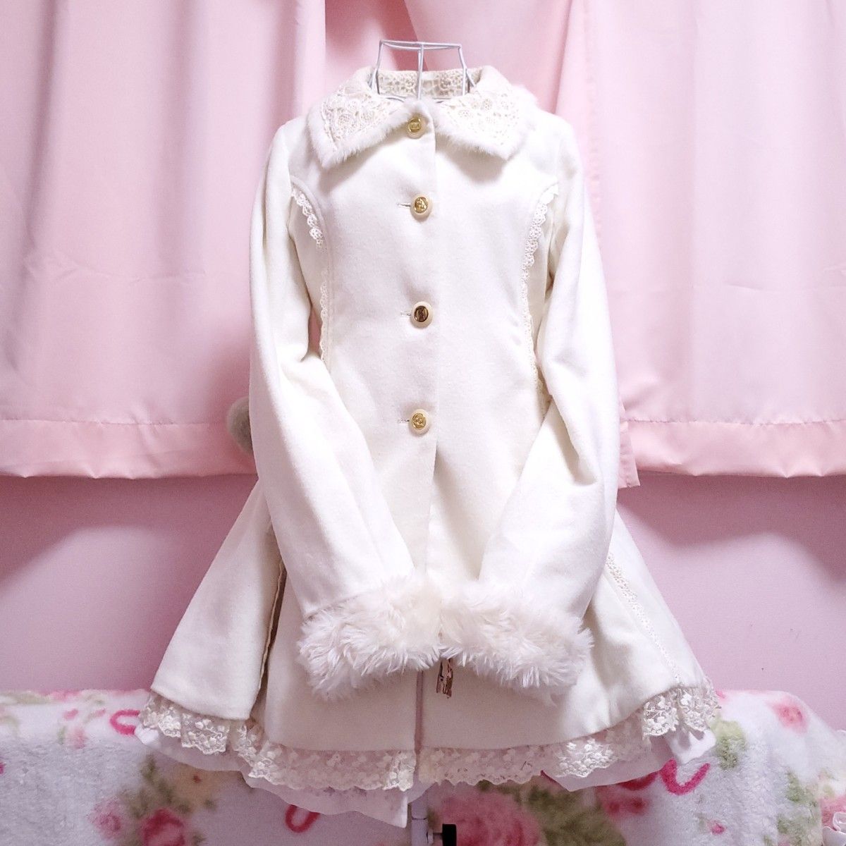 リズリサ LIZLISA ファーセーラーAラインコート ロングコート コート