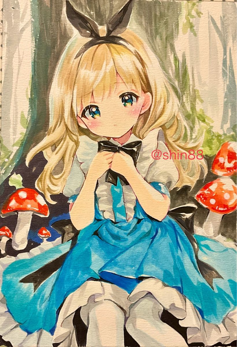 手描きオリジナルイラスト 不思議の国のアリス｜Yahoo!フリマ（旧