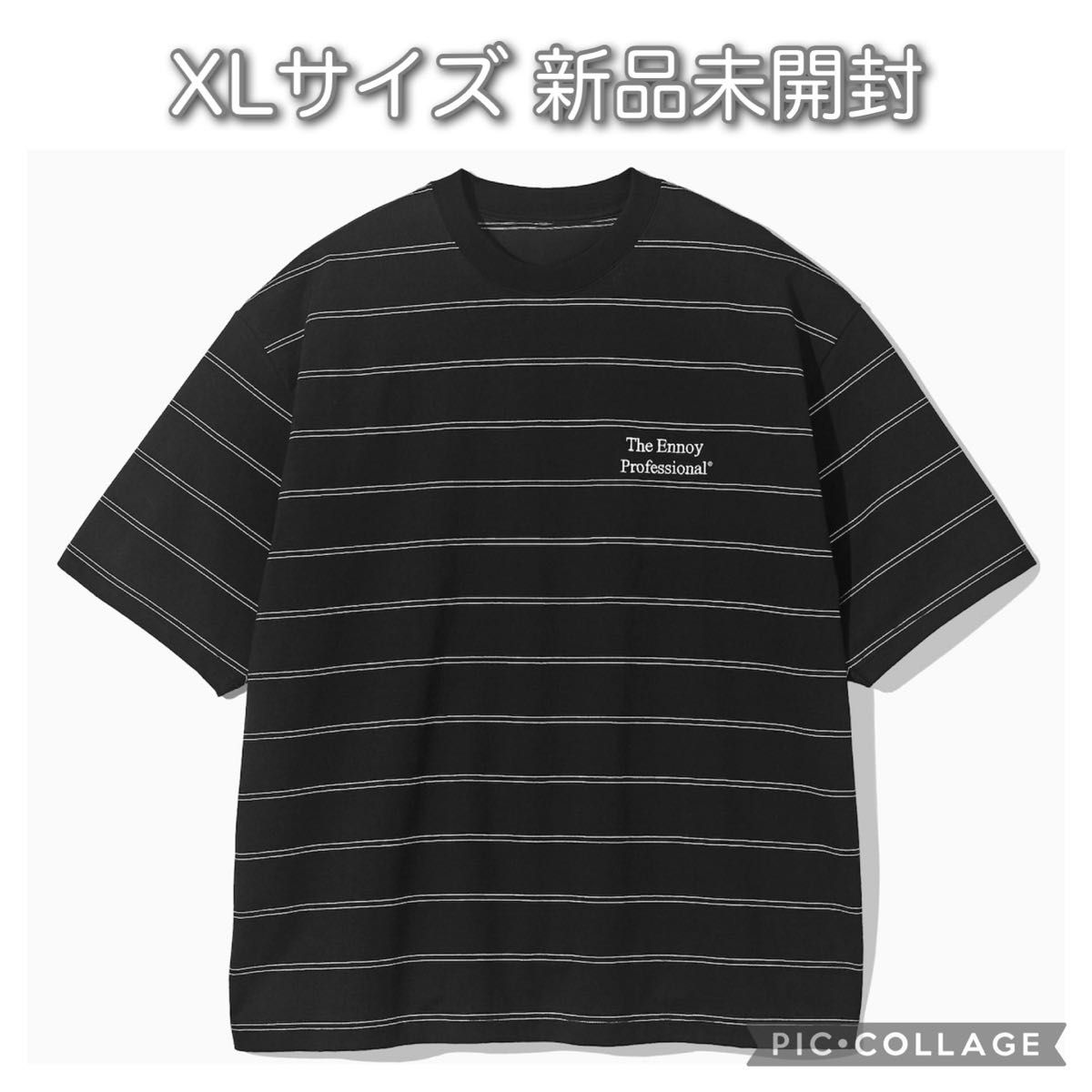 ENNOY PANEL BORDER S/S T-SHIRT (BLACK) エンノイ ボーダー Tシャツ