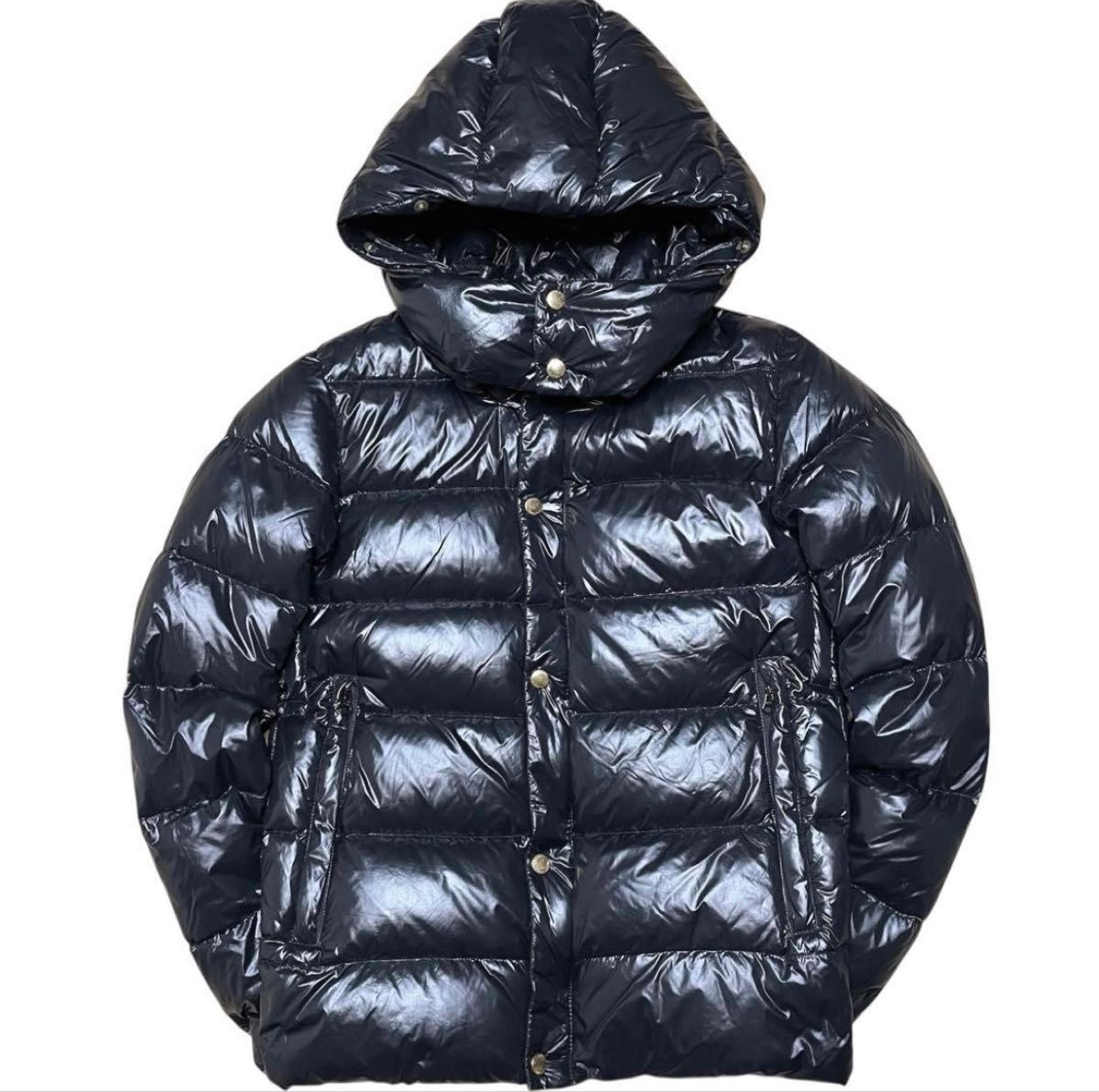 00s 平成 ファー パーカー hoodie 短丈 Y2K ファー 黒 光沢