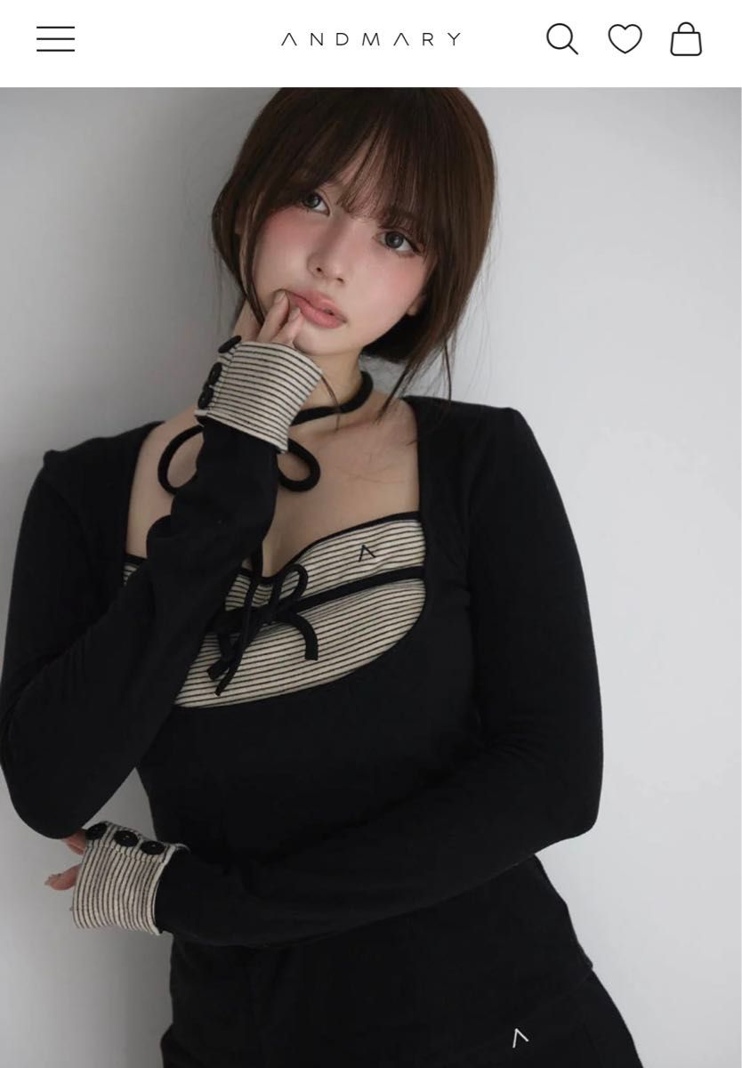 最終下げ ラスト1点 ANDMARY Jeniffer knit hoodie set｜Yahoo!フリマ