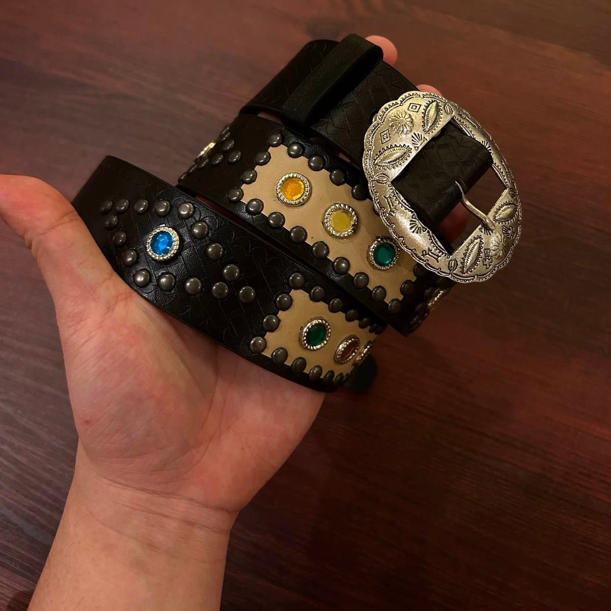 Abraham スタッズ ベルト HTC norimid jaded london｜Yahoo!フリマ（旧