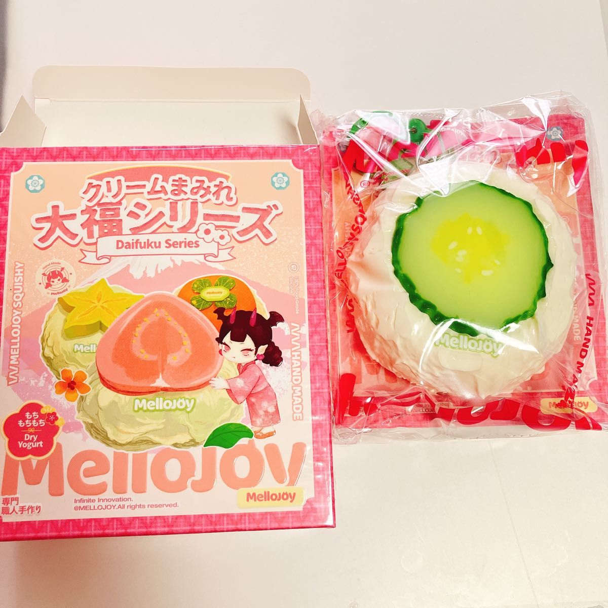メロジョイ mellojoyスクイーズ クリームまみれ大福シリーズ キウイ