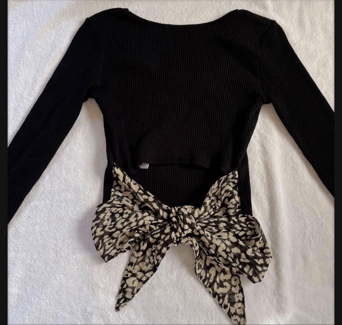 タグ付き新品 bibiy EFFIE PEPURAMU LEOPARD TOP レオパード ペプラム